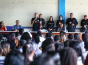 A primeira palestra aconteceu na Escola Estadual Eunice Campos, no bairro do Benedito Bentes