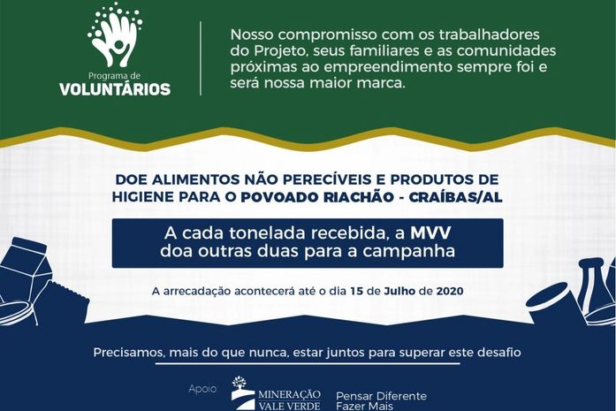 Programa de Voluntariado da MVV fomenta solidariedade à população craibense