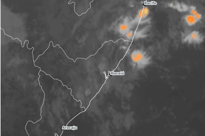 Pancadas isoladas de chuva podem atingir regiões do Litoral e Zona da Mata de Alagoas 