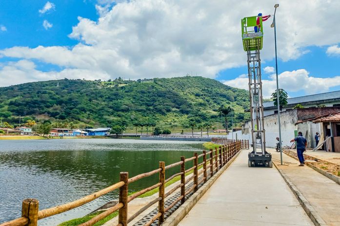 Aprazível Lago do Goiti  vem ganhado novo perfil turístico; obra está prestes a ser concluída, diz prefeito