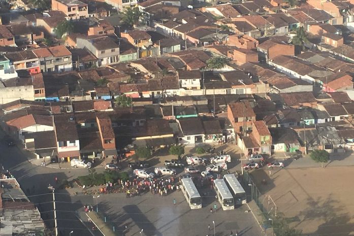 Imagens aéreas da ocorrência no Rosanne