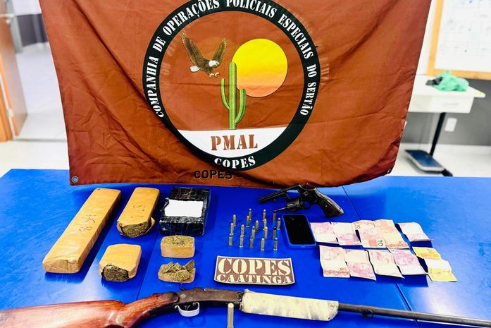 PM apreende 36 armas de fogo e mais de 17 Kg de drogas na última semana em Alagoas