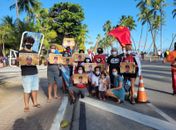 Ato contra assassinato do congôles Moïse Kabagambe acontece na orla da Ponta Verde