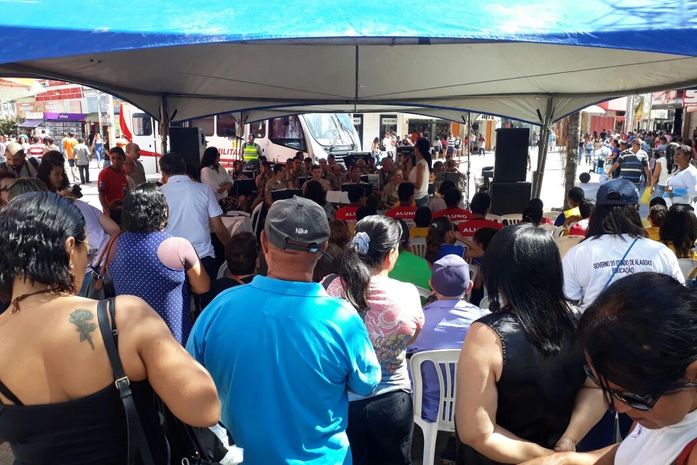 Agosto Lilás realizado no Centro