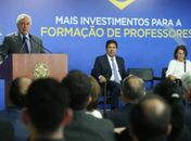 O presidente Michel Temer discursa na cerimônia de anúncio de investimentos para formação de professores da educação básica