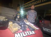 Acusado junto coma  droga apreendida