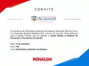  CEPPSAL e Dep. Ronaldo Medeiros convidam para Audiência Pública: Saúde Mental e Políticas de Pósvenção e Prevenção ao Suicídio. Agende-se!