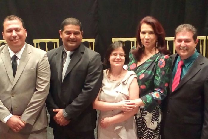 Fabiano Leão, Moisés Machado, Gilvânia Baros, Graça Lisboa (presidente) e Melquisedec