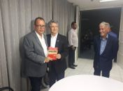 O ex-prefeito de Maceió e hoje  reitor do Cesmac, João Sampaio com Marcelo