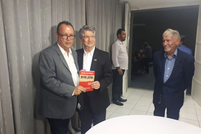 O ex-prefeito de Maceió e hoje reitor do Cesmac, João Sampaio com Marcelo