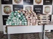 Vídeo: casal é preso transportando 160 kg de maconha em ônibus clandestino; droga é avaliada em R$ 250 mil