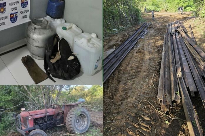 Dupla é presa após tentar furtar trilhos de ferrovia desativada no sertão de Alagoas