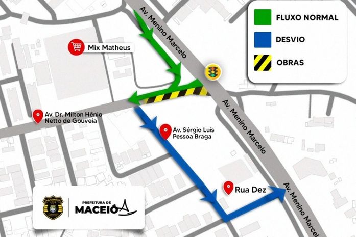 Obra de requalificação muda trânsito em rua do Antares; confira mudanças
