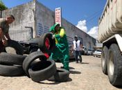 1.777 pneus inservíveis serão encaminhado para um local de descarte adequado