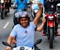 Mototaxistas e motociclistas de aplicativo se unem à caminhada de David do Emprego

