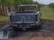 Corpo carbonizado é encontrado sobre carroceria de caminhonete em canavial na BR-424, em Marechal Deodoro