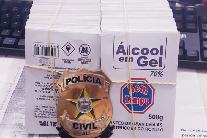 PC fecha fábrica clandestina de álcool em gel, em Arapiraca