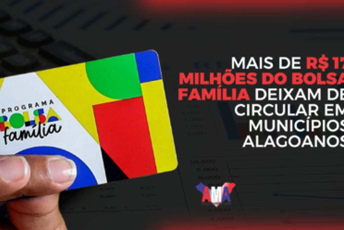 Mais de R$ 17 milhões do Bolsa Família deixam de circular em municípios alagoanos
