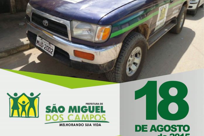 Veículos da Prefeitura de São Miguel dos Campos vão à leilão nesta terça-feira