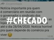 Governo não determinou fechamento de lojas do Centro até final de abril