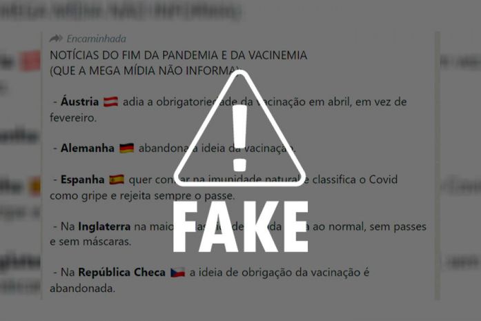 É Fake que países tenham suspendido vacinação contra Covid-19 e adotado uso de ivermectina
