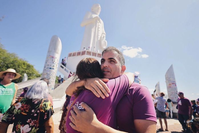 Com mais de 1.500 fiéis, caravana de Pilar é a maior romaria da história de Alagoas

