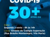 Palmeira inicia vacinação de pessoas a partir de 30 anos
