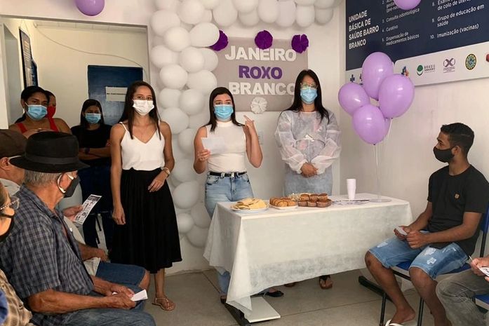 Saúde de Santana do Mundaú promoveu ações em alusão ao Janeiro Branco e Roxo