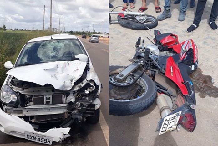 Colisão entre carro e moto deixa uma pessoa ferida na AL 220
