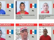 Oito criminosos de Alagoas estão na lista dos mais procurados do país; veja quem são