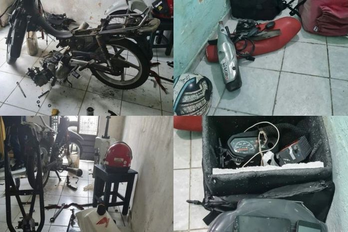 Motos eram roubadas e peças retiradas para serem vendidas ilegalmente;
