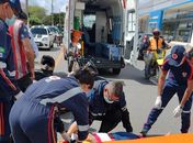 Motociclista fica ferido em colisão com carro na Avenida Fernandes Lima