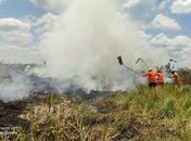 Incêndio destrói área de pasto em Craíbas 
