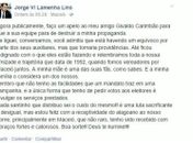 Postagem de Jorge VI para Givaldo Carimbão
