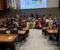 

Esta ativista, Arísia Barros, representa Alagoas, no  Congresso Internacional, em Porto Alegre, RS
