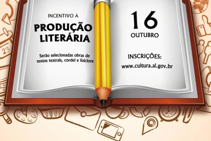 Prazo para inscrições do Edital de Incentivo à Produção Literária encerra dia 16
