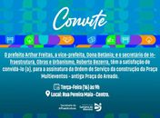 Prefeito de Santana do Mundaú assina ordem de serviço para construção de praça nesta terça (16)