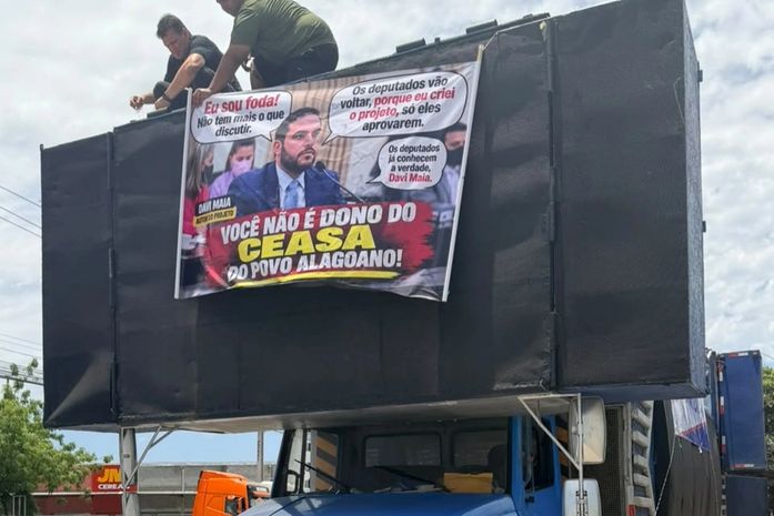 Permissionários saem em carreata até a ALE contra concessão da Ceasa