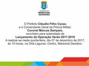 Polícia Militar e Prefeitura de Marechal Deodoro lançam Operação Verão