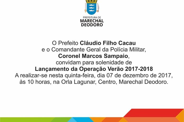 Polícia Militar e Prefeitura de Marechal Deodoro lançam Operação Verão