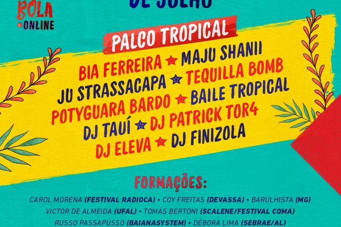 Festival Carambola Online terá shows e atividades de formação gratuitas durante o mês de julho