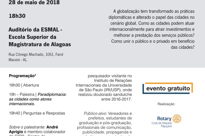 Seminário em Maceió discutirá a importância global das cidades