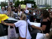 Protesto em frente ao Carrefour de Osasco