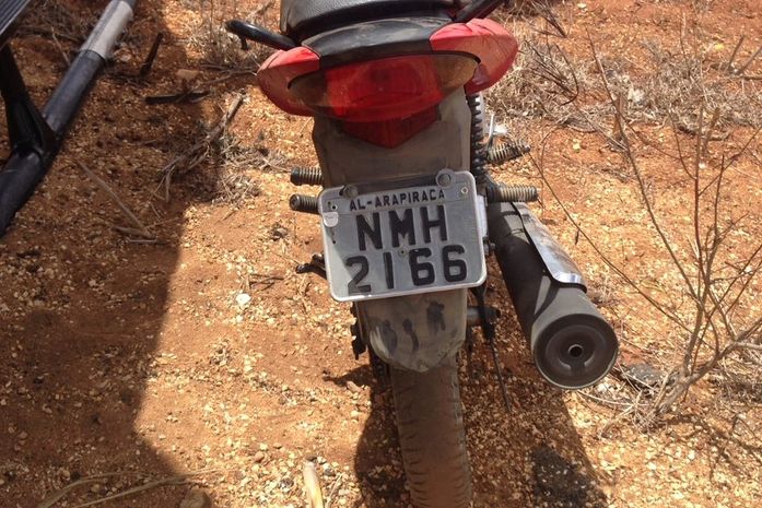 Motocicleta usada para ação na caixa, em Arapiraca