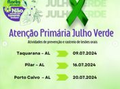 MPPS Cesmac na Campanha Julho Verde:Ação de prevenção e conscientização a respeito do câncer de cabeça e pescoço
