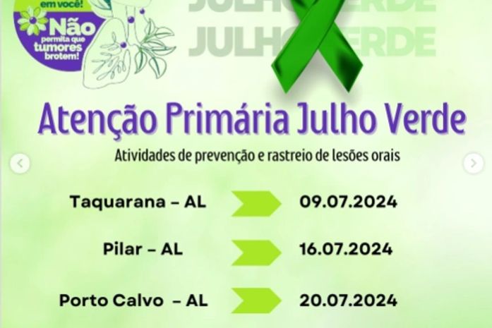 MPPS Cesmac na Campanha Julho Verde:Ação de prevenção e conscientização a respeito do câncer de cabeça e pescoço