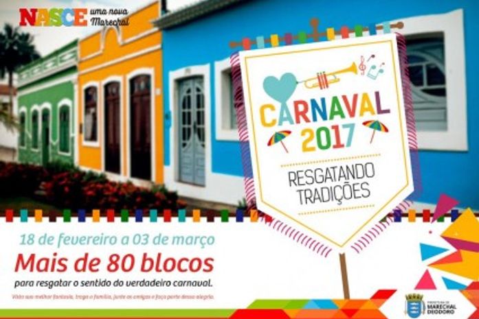 Prefeitura de Marechal Deodoro anuncia programação do Carnaval 2017