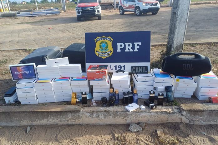 Celulares, tablets e perfumes: carga sem nota fiscal avaliada em R$ 150 mil é apreendida em Alagoas