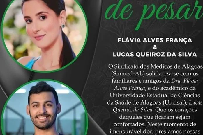 Acidente fatal que vitimou médica e estudante de medicina em Flexeiras é investigado pela polícia