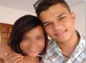 José Wanderson dos Santos, de 19 anos, e sua noiva.